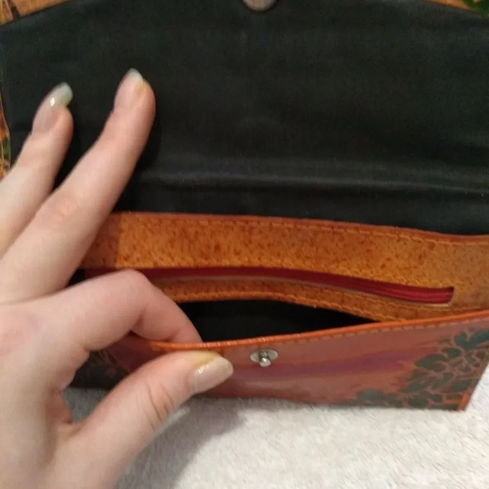 Elephant Made in India Leather Wallet 🐘Brown Green Red Yellow